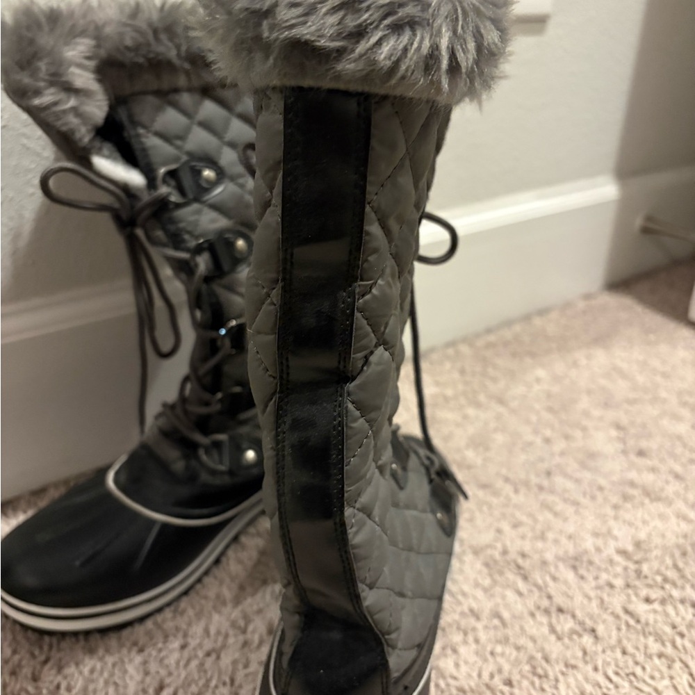 Faux Fur Waterproof Winter Boots - Picture 4 of 9